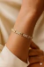 Bracelete Inspiração Channel Luxo com Elos Duplos e Microzircônias ( Folheado a Ouro 18K e Ródio )