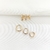 Brinco Trio De Argola Texturada Lisa Folheado a Ouro 18k e Ródio - comprar online