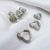 Brinco Trio Coração 3 Fileiras Zirconia Folheado a Ouro 18k e Ródio na internet