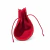 Saquinho Organizador Ovalado de Veludo Vermelho com Cordão 7cm x 5,5cm - comprar online