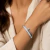 Bracelete + Anel Regulável Prego Detalhado com Zircônia ( Folheado a Ouro 18K e Ródio ) - Rk Romay Acessórios