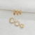 Brinco Trio Redondo Liso Detalhado Com Zircônia Folheado a Ouro 18k e Ródio - comprar online