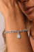 Pulseira Elos Tiffany Liso com Pingente Gota Cravejada ( Folheado a Ouro 18K e Ródio ) - Rk Romay Acessórios