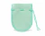 Saquinho Organizador Ovalado de Veludo Verde Água com Cordão 7cm x 5,5cm