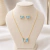 Conjunto de Borboleta Azul Folheado a Ouro 18K e Prata 925 - comprar online