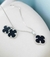 Conjunto Inspiração Trevo Preto Acrílico Folheado a Ouro 18k e Prata 925 na internet