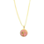 Colar rosa com pingente da silhueta da Barbie, folheado a ouro 18k, com corrente veneziana de 45cm.