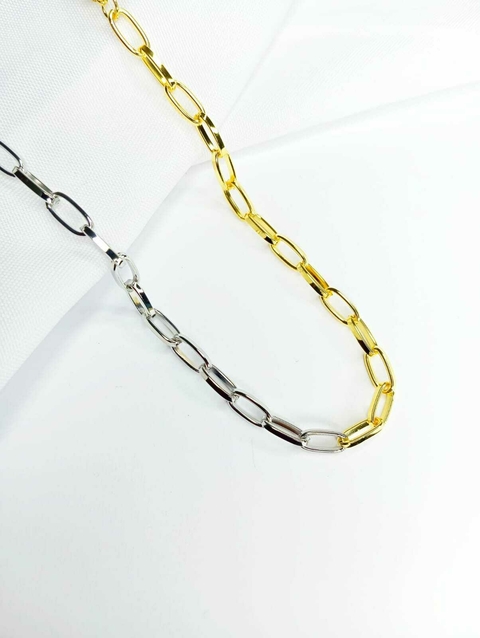 Choker Cartier Longa Mesclada 40cm Folheado a Ouro 18k