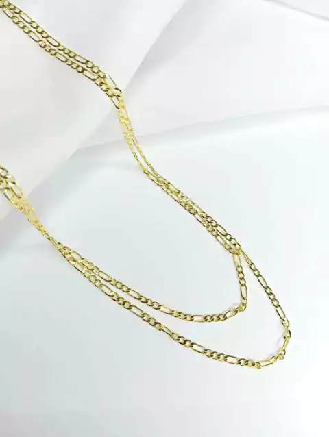 Colar Duplo Groumet 3 Por 1 Folheado a Ouro 18k e Prata 925 - comprar online