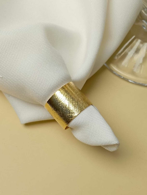 Anel Regulavel Lixado 15mm Folheado a Ouro 18k e Ródio