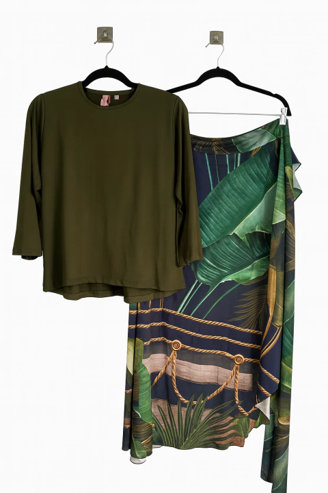 Falda Pareo Playa Jungle Navy - comprar online