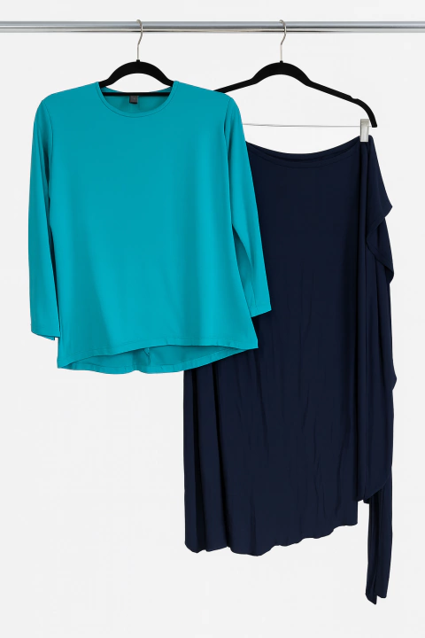 Falda Pareo Playa Azul Marino - comprar online