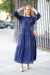 Vestido Folk crep Azul Marino en internet