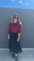 Falda plisada Midi Negro - Cherry Boop