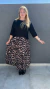 Maxi Falda Plisada Animal Print - comprar online