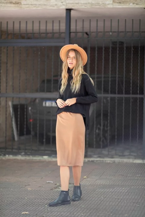 Falda recta Rome. Mujer