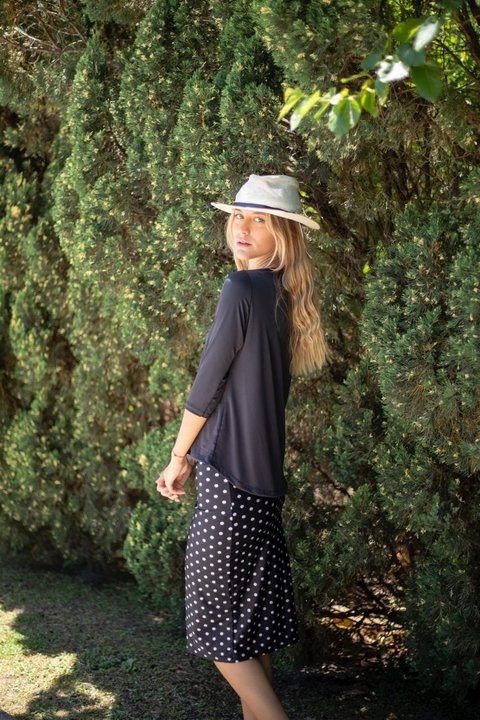 Falda recta Minidots. Mujer