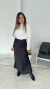 Maxi Falda Satén Black