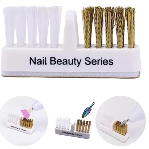 ESCOVINHA DE AÇO P/ LIMPEZA DE BROCAS E PINCEIS UNHAS DE GEL- NAYL BEAUTY