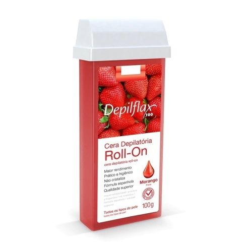 REFIL ROLL-ON MORANGO 100g - DEPILFLAX