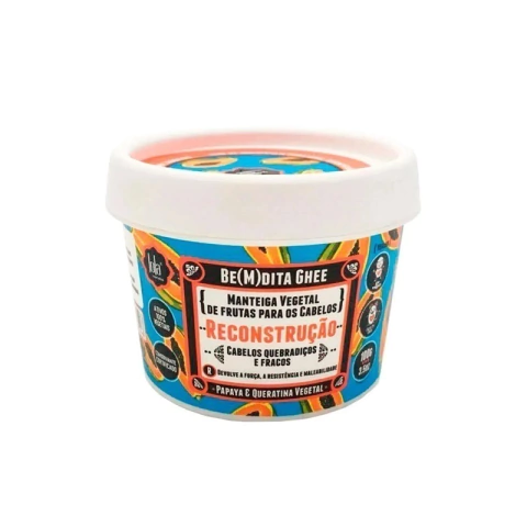 BE(M)DITA GHEE MANTEIGA VEGETAL DE FRUTAS RECONSTRUÇÃO PAPAYA R QUERATINA VEGETAL 100g - LOLA