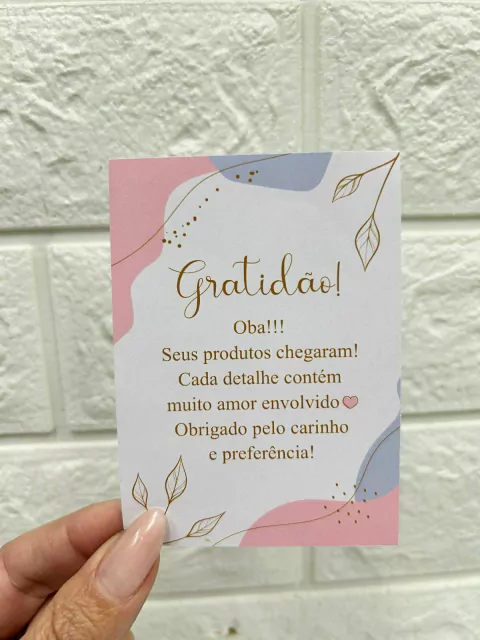 50 Cartões de Agradecimento ao Cliente