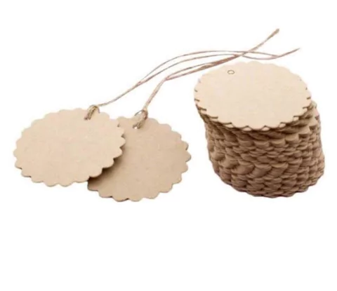 Tag Flor Lisas 7,5cm c/50 unidades