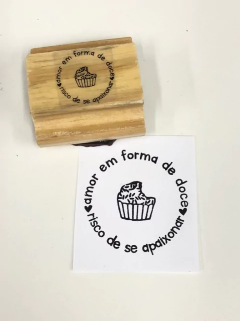 Carimbo amor em forma de doce