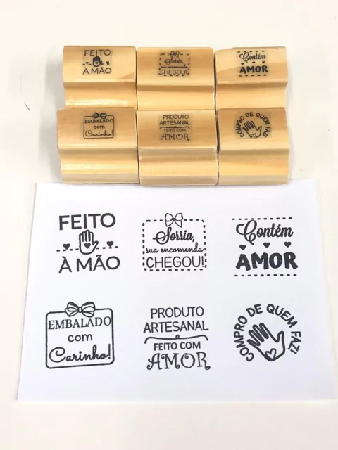 Kit Embalagem c/6 carimbos