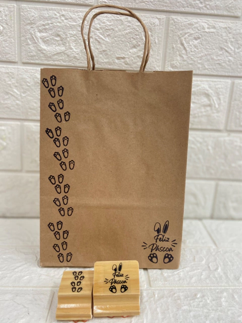 Carimbo Feliz Páscoa+ patinhas