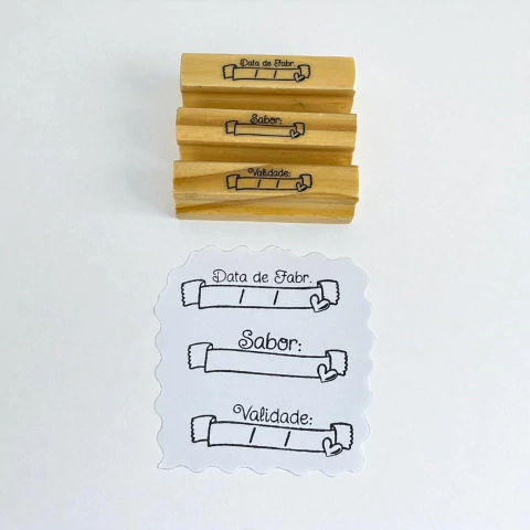 Kit carimbos etiquetas