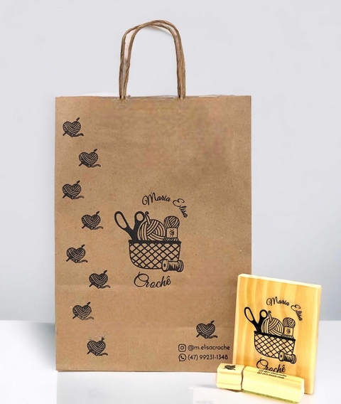 kit carimbos Personalizados com sua logo 10x10cm