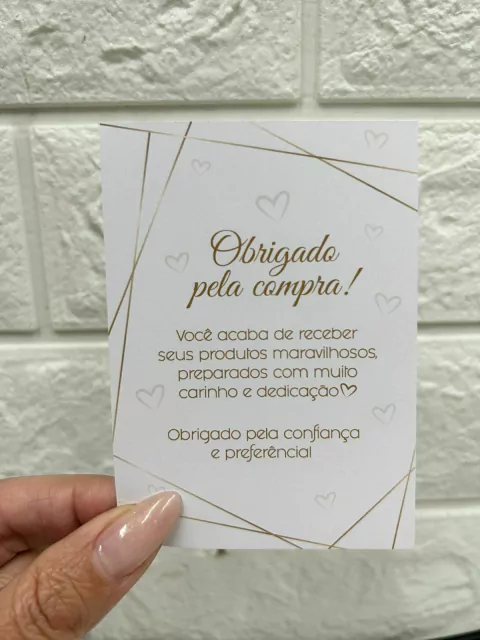 50 Cartões de Agradecimento ao Cliente