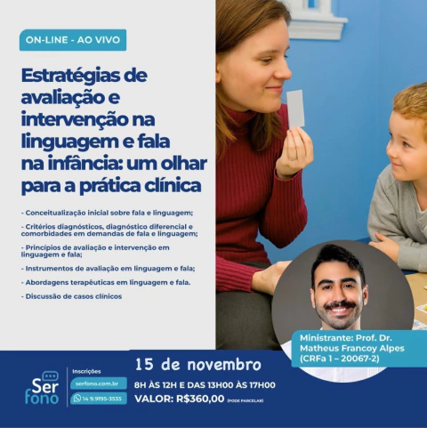 Estratégias de avaliação e intervenção na linguagem e fala na infância: um olhar para a prática clínica