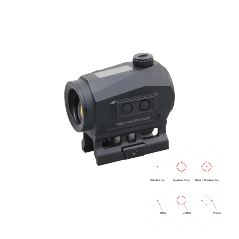 Red dot Scrapper 1x25 Solar múltiplo reticulo - Vector Optics SCRD-SM46 - comprar online