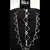 Conjunto Corrente/Pulseira Coração Vazado de Prata 950 (Banhada)