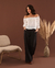 BLUSA VISCOSE MANGA AMPLA DE RENDA - loja online