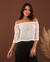 BLUSA VISCOSE MANGA AMPLA DE RENDA - comprar online