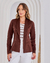 BLAZER DE NEOPRENE ALONGADO GOLA XALE - D'Vera Moda