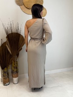 Vestido nula manga com cinto