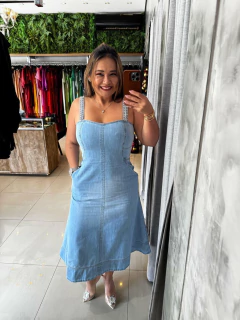 Vestido Razzo midi gode denim