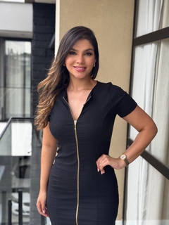 Vestido tubinho zíper frontal - comprar online