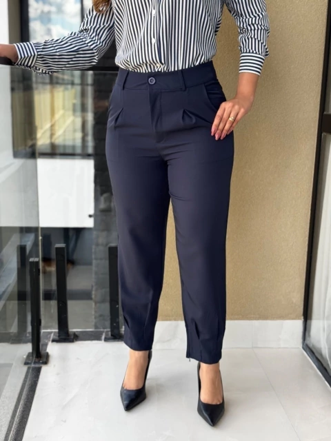 Calça zíper barra social