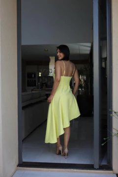 Vestido lastex nas costas assimetrico na internet