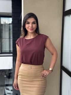 Blusa sedinha manga trabalhada