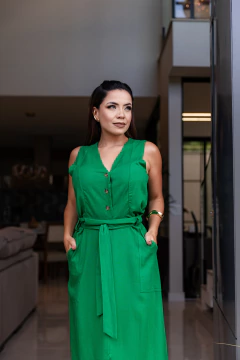 Conjunto saia e blusa linho forrado zíper lateral - comprar online