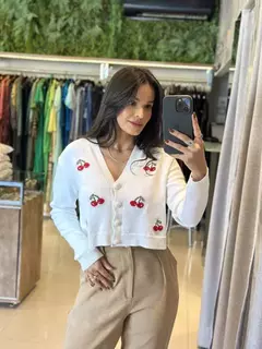 Blusa casaco cherry na internet