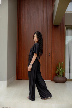 Conjunto calça pantalona e blusa franzina - Yamada Fashion