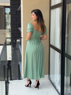 Vestido listras com forro