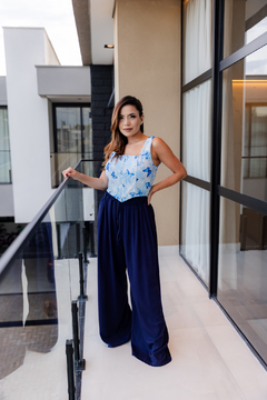 Calça pantalona lastex na cintura - Yamada Fashion